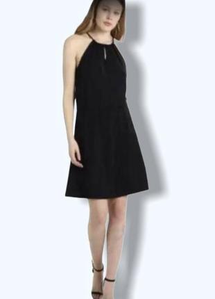 Чёрное летнее платье сарафан с американской проймой3 фото