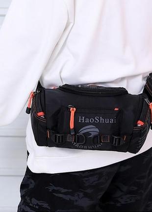 Мужская поясная сумка haoshuai сумка через плечо кросс боди слинг сумка на пояс10 фото