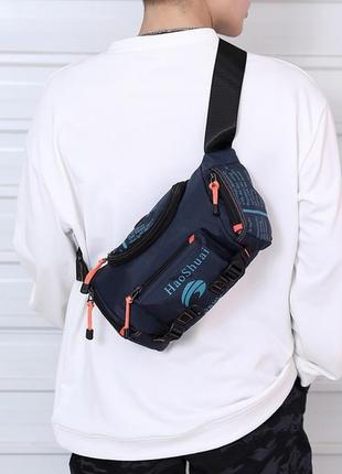 Мужская поясная сумка haoshuai сумка через плечо кросс боди слинг сумка на пояс2 фото