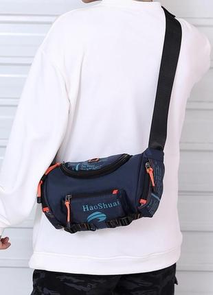 Мужская поясная сумка haoshuai сумка через плечо кросс боди слинг сумка на пояс4 фото