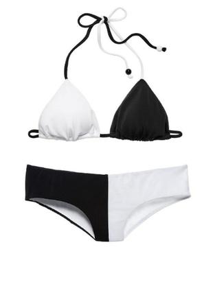 Купальник victorias secret чорно білий вікторія вікторія сікрет victoria victorias комплект