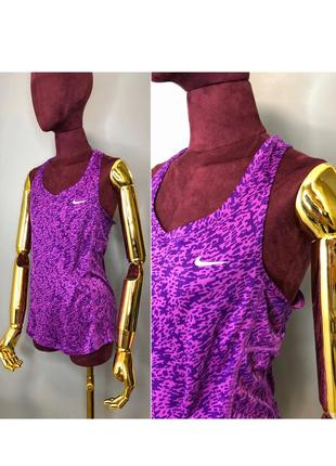 Nike dri-fit майка спортивна рожева фіолетова камуфляжна