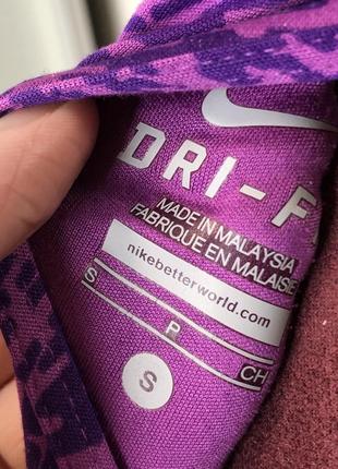 Nike dri-fit майка спортивна рожева фіолетова камуфляжна3 фото