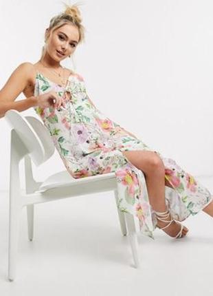 Роскошное платье сарафан asos на завязке и пуговках!