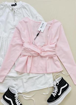 Ніжна, рожева блуза na-kd