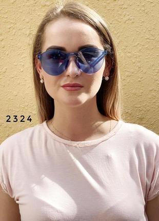Сині окуляри без оправи (унісекс) к. 2324