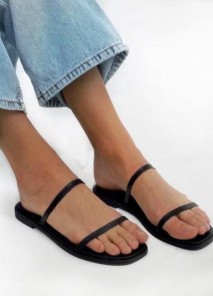 Шкіряні босоніжки, шльопанці з натуральної шкіри