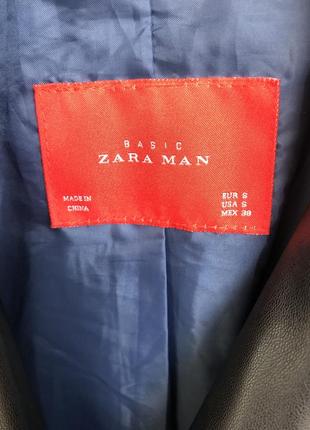 Мужская косуха кожаная куртка zara man3 фото