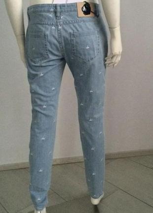 Victor & rolf блакитні джинси з вишивкою р 465 фото