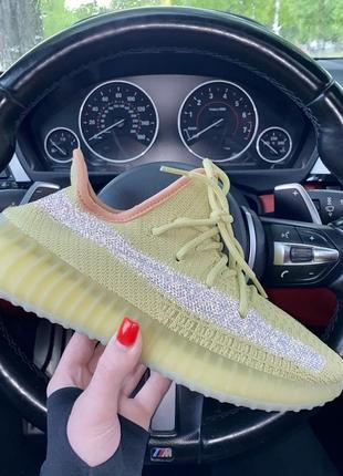 Отличные женские кроссовки унисекс adidas yeezy boost 350 горчично-оливковые 36-45 р7 фото