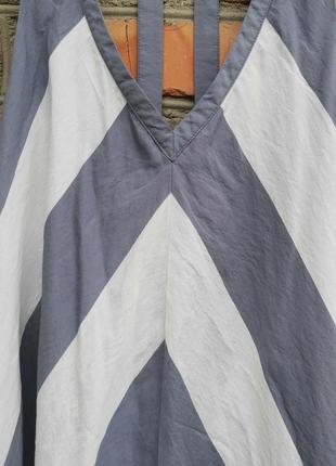 Розкішне віскозне плаття - сарафан в смужку7 фото