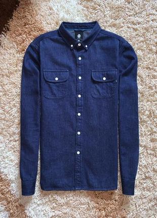 Джинсова щільна сорочка element джинсовці з крайніх колекцій бренду оригінал
