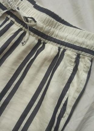 Бриджи кюлоты в полоску летние uk12 h&m4 фото
