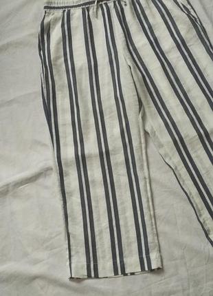 Бриджи кюлоты в полоску летние uk12 h&m7 фото