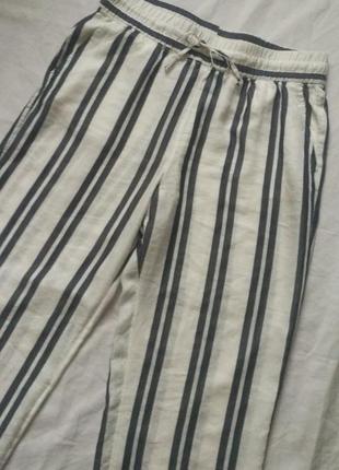Бриджи кюлоты в полоску летние uk12 h&m8 фото