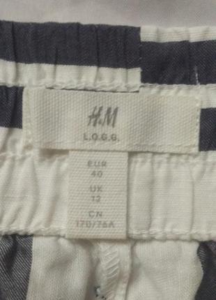 Бриджи кюлоты в полоску летние uk12 h&m9 фото