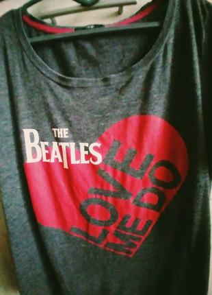 Винтажная футболка тишка со слоганом легендарной британской рок-группы the beatles george.5 фото