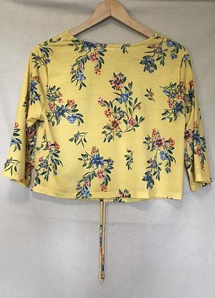 Блуза pull and bear цветочный принт 4