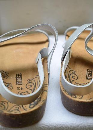Кожаные босоножки сандали сандалии шлепанцы matas р.42 27,5 см3 фото