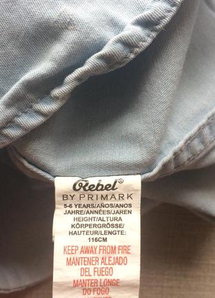 Тонкая джинсовая рубашка rebel primark7 фото