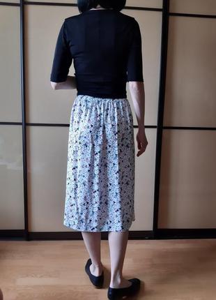 Идеальная юбка в цветы миди в стиле mango8 фото