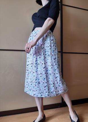 Идеальная юбка в цветы миди в стиле mango7 фото