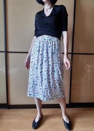 Идеальная юбка в цветы миди в стиле mango5 фото