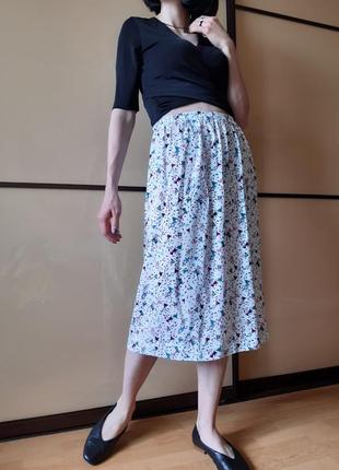 Идеальная юбка в цветы миди в стиле mango9 фото