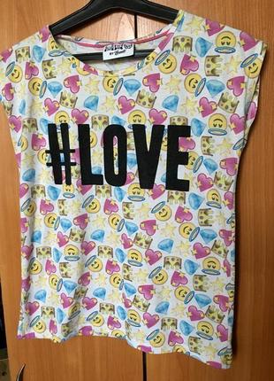 Футболка смайли смайликів емодзі emoji з написом love
