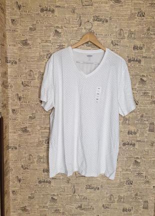 Біла легка футболка в горошок old navy6 фото