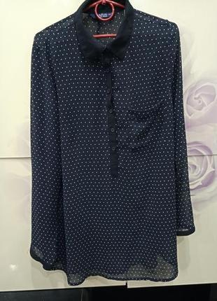 Шифонова блуза, сорочка в горошок multiblu2 фото