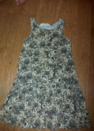 Сарафан принт коты 110-116