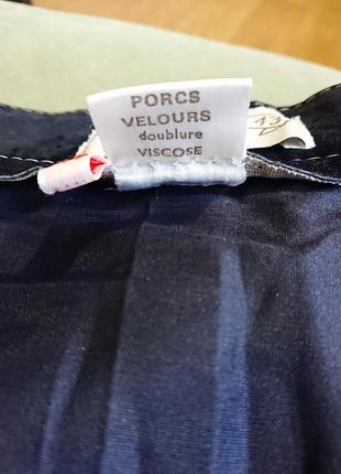 Винтажная замшевая юбка escale 43 paris темно-синяя франция размер fr 406 фото