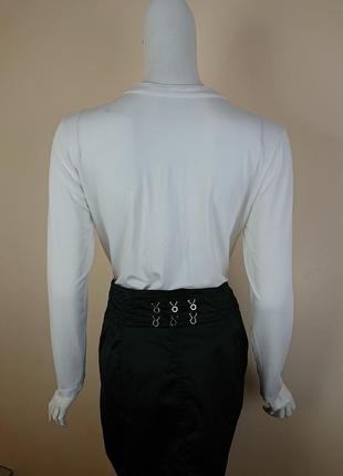 Трикотажная блузка в деловом стиле с жабо кремового цвета madeleine размер m3 фото