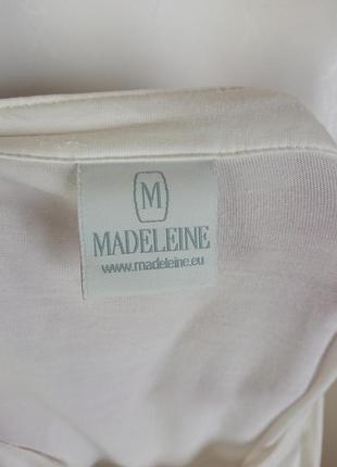 Трикотажная блузка в деловом стиле с жабо кремового цвета madeleine размер m5 фото