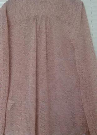 Бледно розовая блуза с принтом звездочки размер s-m5 фото