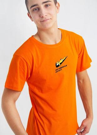 Футболка летняя оранжевая унисекс гомер симпсон nike2 фото