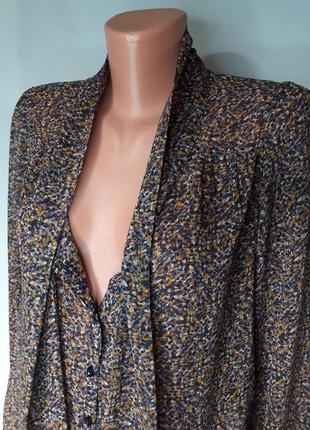 Шифоновая блуза с завязкой спереди h&m (размер 38-40)3 фото