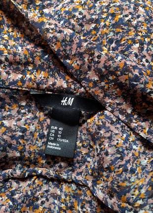Шифоновая блуза с завязкой спереди h&m (размер 38-40)9 фото