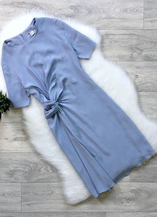 Небесно голубое платье zara