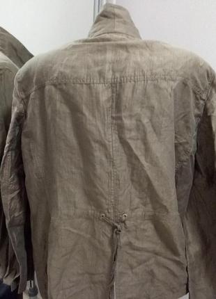 Батальный льняной пиджак7 фото