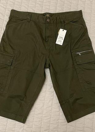 Шорты карго из эластичного хлопка с эффектом застиранности