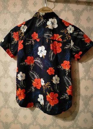 Женская рубашка с коротким рукавом с цветами от primark3 фото