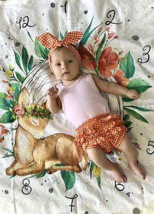 Плед пеленка для фото малыша в первый год жизни