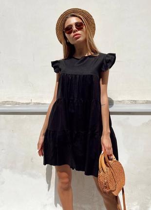 Льняное пышное платье 👗