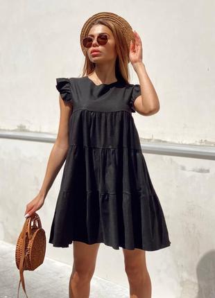 Льняное пышное платье 👗