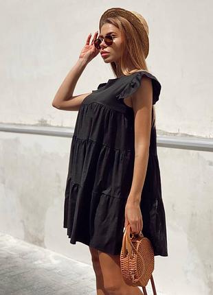 Льняное пышное платье 👗