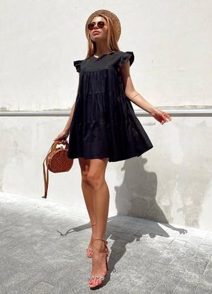 Льняное пышное платье 👗