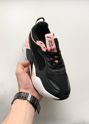 Puma rs-x reinvention black pink6 фото