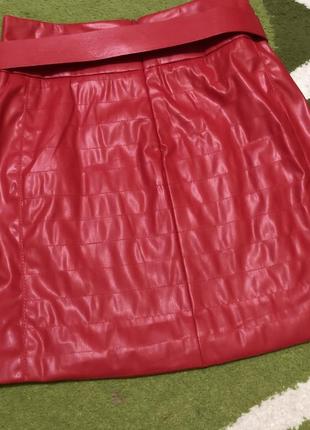 Юбка мини юбка красная юбка3 фото